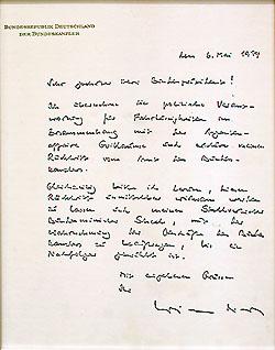 Willy Brandts Rücktrittsschreiben. Quelle: DHM