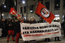 Antifa-Demo gegen russische Neofaschisten von Spartak in Bilbao