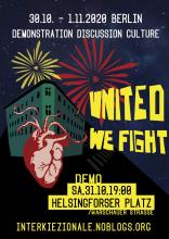 United we fight! Städtische Kämpfe verbinden – Autonome Räume verteidigen!  Aktions- und Diskussionstage in Berlin 30.10.-1.11.2020 