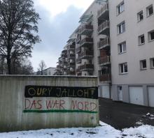 Oury Jalloh Graffiti in Augsburg