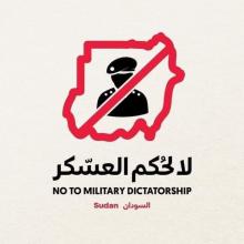 Pictogramme: No to Military Dictatorship in Sudan