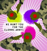 Drei Clowns in Uniform
