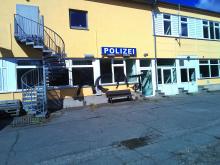 Foto vom 5. Polizeirevier in Kiel mit ACAT besprüht