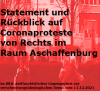 Statement und Rückblick auf Coronaproteste von Rechts im Raum Aschaffenburg, Im Bild: Antifaschistischer Gegenprotest zur verschwörungsideologischen Demo vom 11.12.2021
